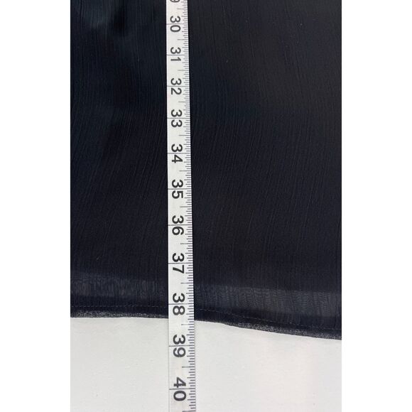 Merona Women's Black Short Sleeve Dress Tie Waist Polyester Size L - Picture 11 of 12